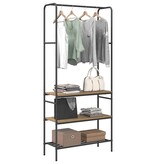 VidaXL Kledingrek met planken artisanaal eikenkleurig 77 x 30 x 171 cm