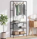 VidaXL Kledingrek met planken Grijs sonoma 77 x 30 x 171 cm