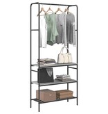 VidaXL Kledingrek met planken Grijs sonoma 77 x 30 x 171 cm