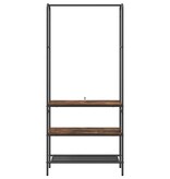 VidaXL Kledingrek met planken Gerookt eiken 77 x 30 x 171 cm