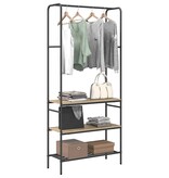 VidaXL Kledingrek met planken Sonoma eiken 77 x 30 x 171 cm