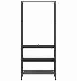 VidaXL Kledingrek met planken Zwart eiken 77 x 30 x 171 cm