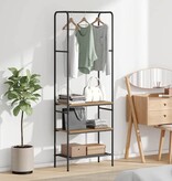 VidaXL Kledingrek met planken artisanaal eikenkleurig 60 x 30 x 171 cm