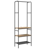 VidaXL Kledingrek met planken artisanaal eikenkleurig 60 x 30 x 171 cm