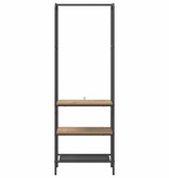 VidaXL Kledingrek met planken artisanaal eikenkleurig 60 x 30 x 171 cm