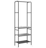 VidaXL Kledingrek met planken met plank Grijs sonoma 60 x 30 x 171 cm