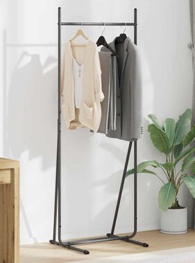 VidaXL Kledingrek Zwart 62 x 48 x 158 cm Staal