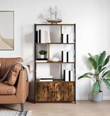 VidaXL Boekenkast Gerookt eiken 80 x 30 x 155,5 cm Bewerkt hout
