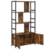 VidaXL Boekenkast Gerookt eiken 80 x 30 x 155,5 cm Bewerkt hout