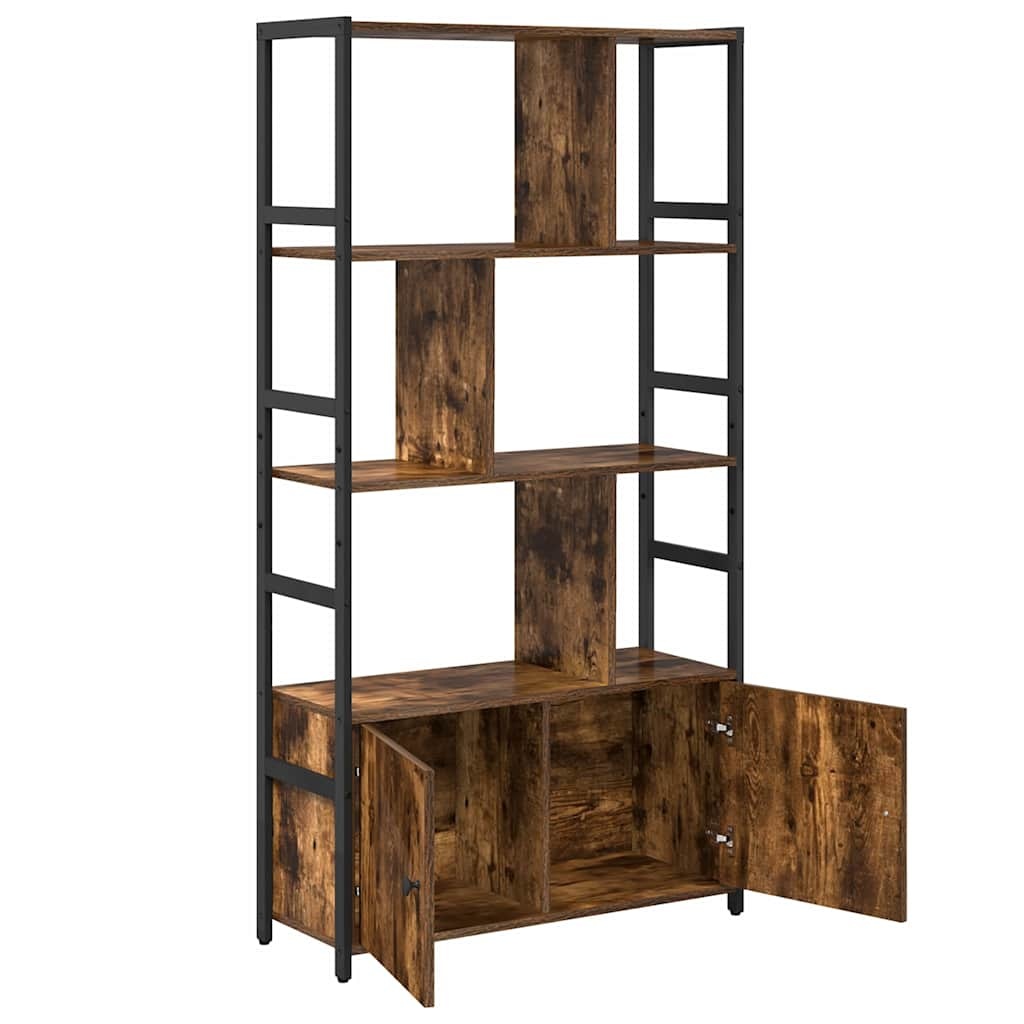 VidaXL Boekenkast Gerookt eiken 80 x 30 x 155,5 cm Bewerkt hout
