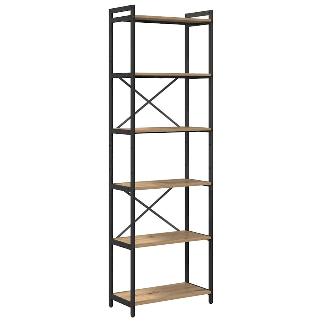 VidaXL Boekenkast artisanaal eikenkleurig 60 x 30 x 188 cm