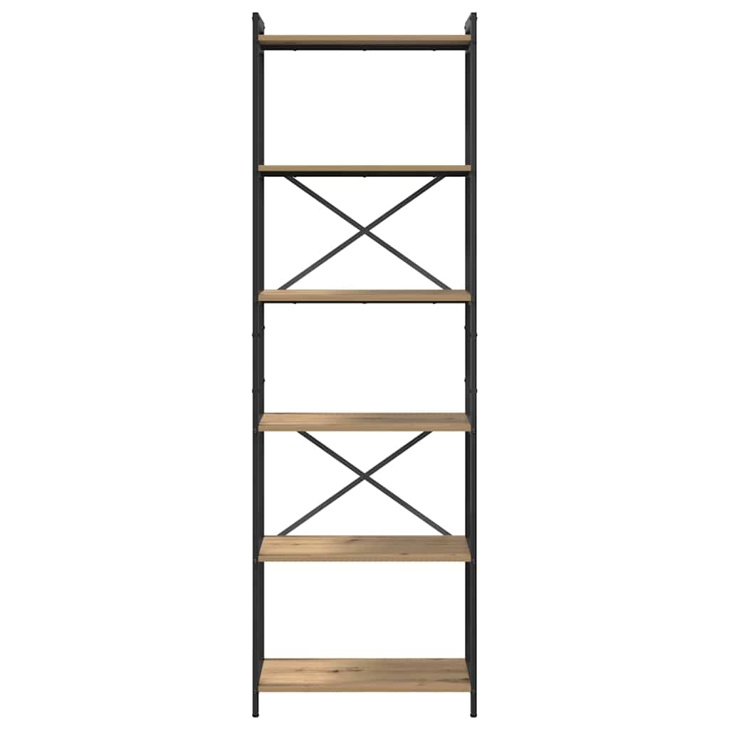 VidaXL Boekenkast artisanaal eikenkleurig 60 x 30 x 188 cm