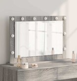 VidaXL Schmink Spiegel met spiegel Grijs Sonoma 80 x 55 x 18 cm