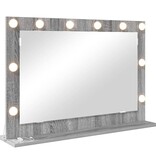 VidaXL Schmink Spiegel met spiegel Grijs Sonoma 80 x 55 x 18 cm