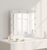 VidaXL Schmink Spiegel Wit 60 x 55 x 18 cm Bewerkt hout en glas