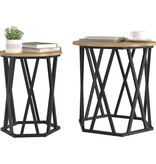 VidaXL Salontafel 2 pcs artisanaal eikenkleurig 50 x 50 x 50 cm