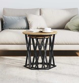 VidaXL Salontafel 2 pcs artisanaal eikenkleurig 50 x 50 x 50 cm