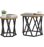 VidaXL Bijzettafel 2 pcs artisanaal eikenkleurig 50 x 50 x 40 cm