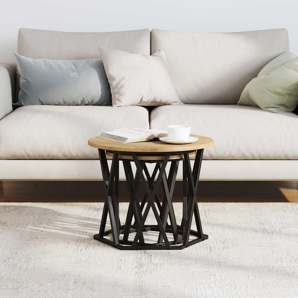 VidaXL Bijzettafel 2 pcs artisanaal eikenkleurig 50 x 50 x 40 cm