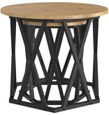 VidaXL Bijzettafel 2 pcs artisanaal eikenkleurig 50 x 50 x 40 cm