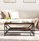 VidaXL Salontafel Gerookt eiken 90 x 50 x 40 cm