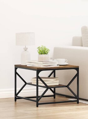 VidaXL Salontafel Gerookt eiken 51 x 50 x 40 cm