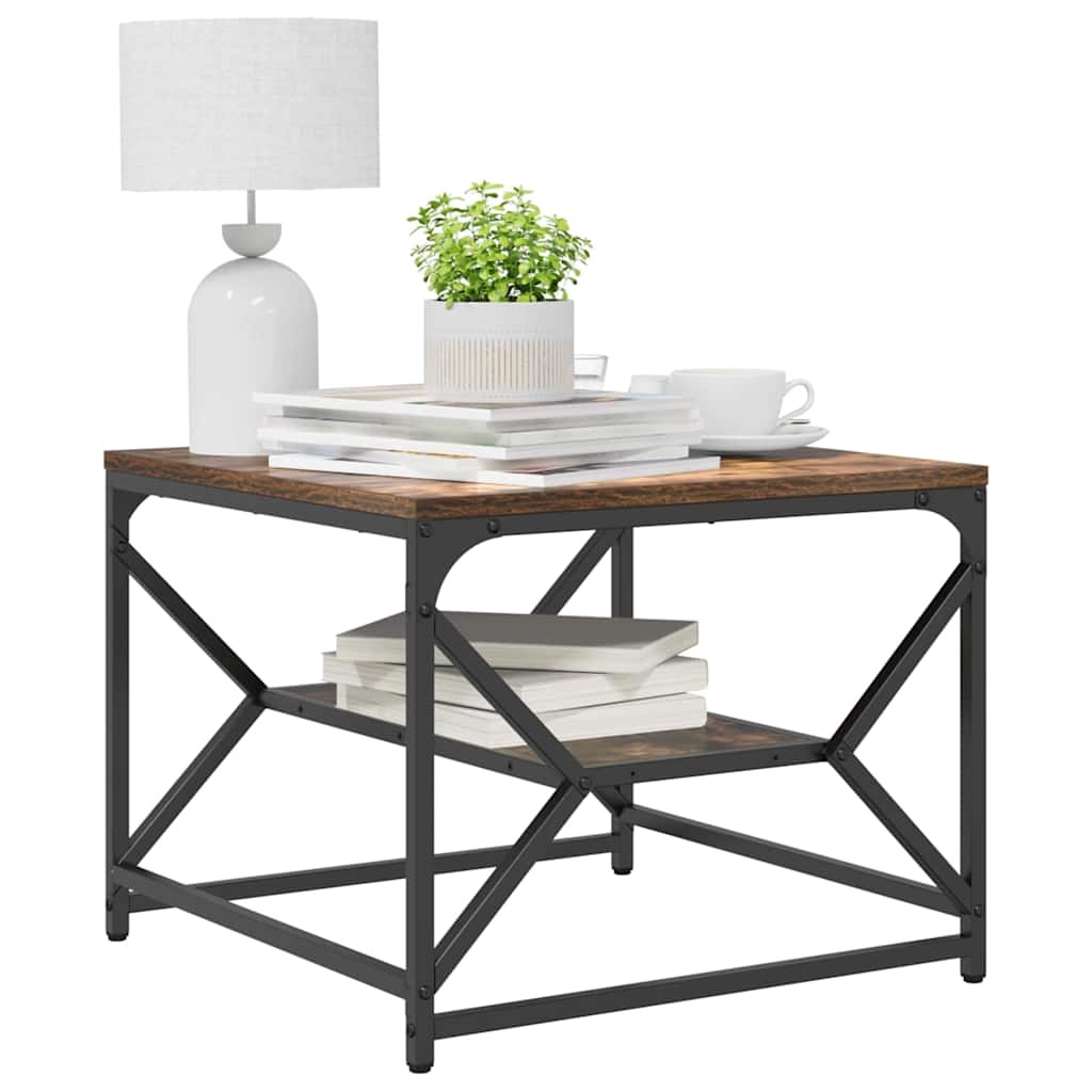 VidaXL Salontafel Gerookt eiken 51 x 50 x 40 cm