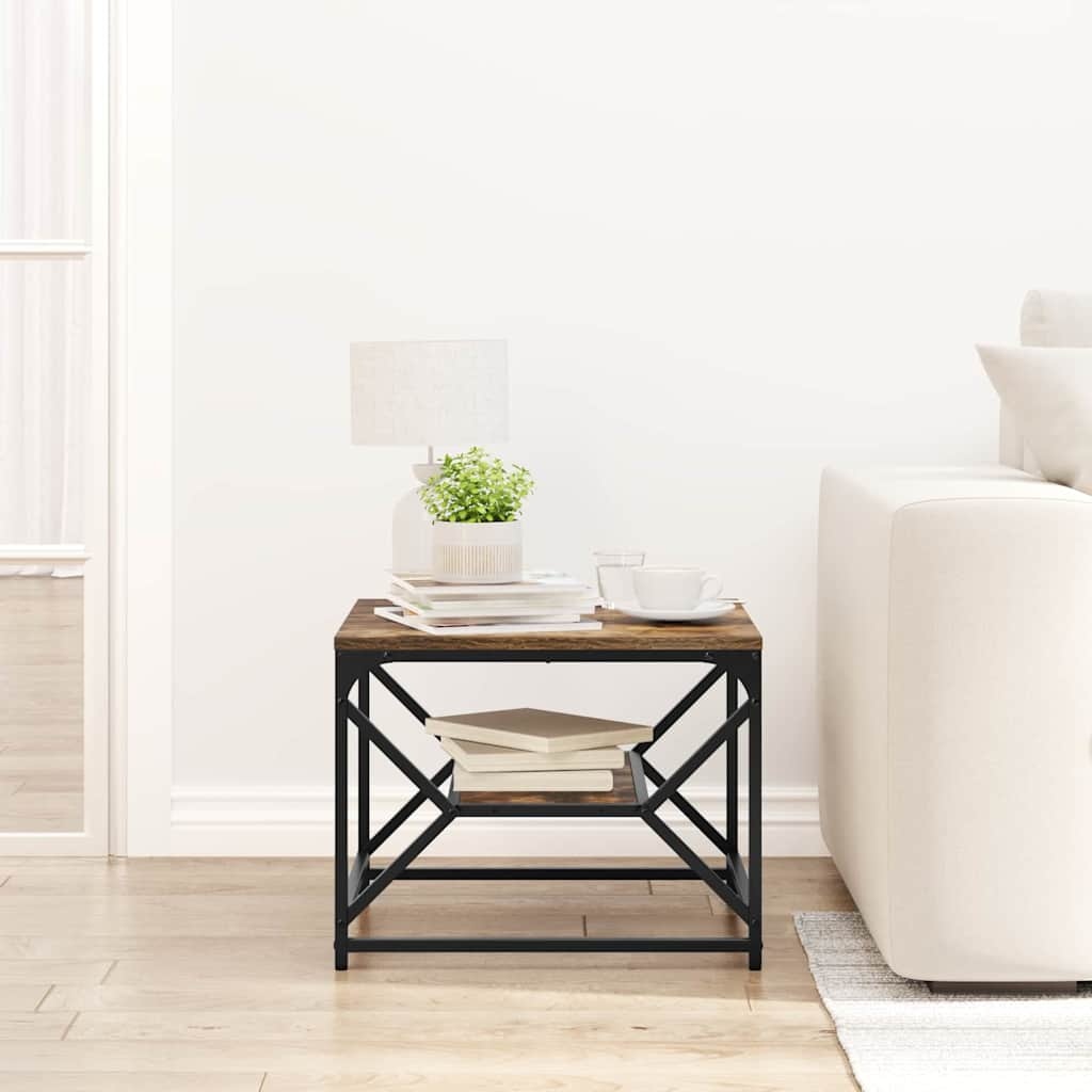 VidaXL Salontafel Gerookt eiken 51 x 50 x 40 cm