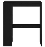 VidaXL Bartafel met rekken Zwarte eik 90x40x103,5 cm bewerkt hout