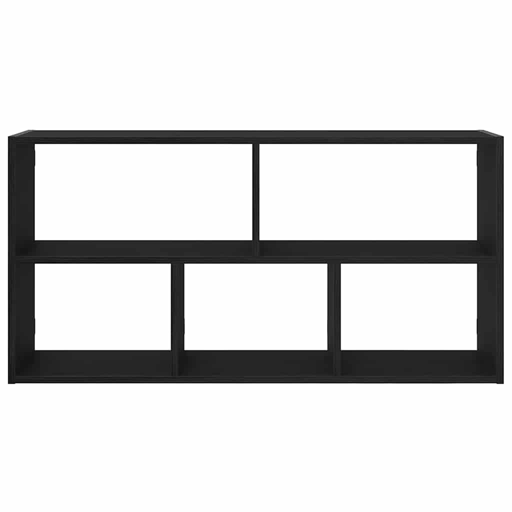 VidaXL Wandplank Zwart Eiken 100x25x50 cm Bewerkt Hout