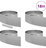 VidaXL Tuin Grasperkafwerking 4 pcs Zilver 450 x 25 cm