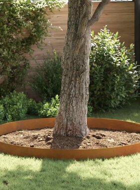 VidaXL Tuin Grasperkafwerking 4 pcs Roestig 450 x 20 cm Cortenstaal