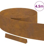 VidaXL Tuin Grasperkafwerking Roestig 450 x 20 cm Cortenstaal