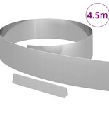 VidaXL Tuin Grasperkafwerking Zilver 450 x 15 cm Gegalvaniseerd staal
