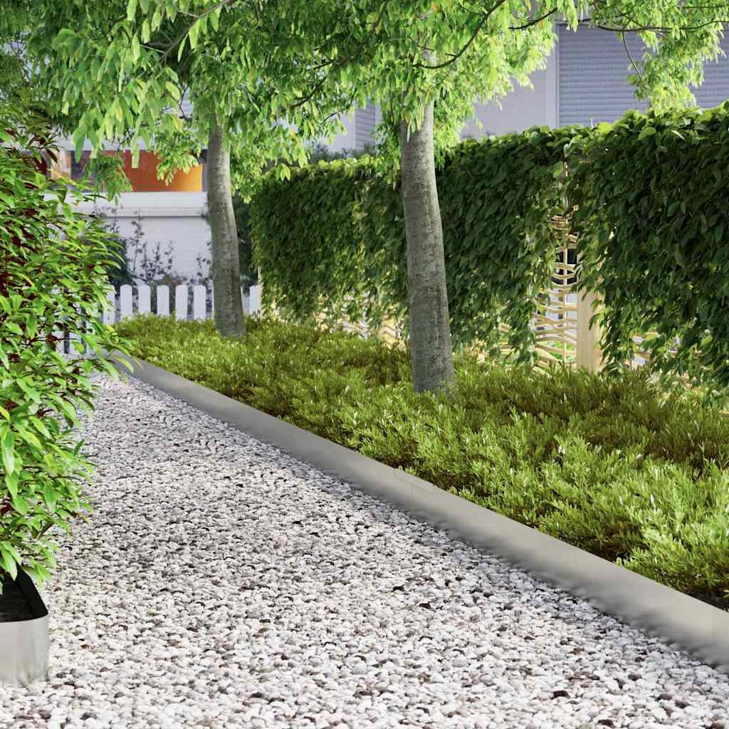 VidaXL Tuin Grasperkafwerking Zilver 450 x 15 cm Gegalvaniseerd staal