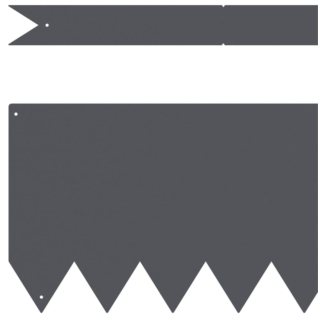 VidaXL Gazonranden 20 pcs Antraciet 100 x 0.5 x 20 cm Staal