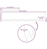 VidaXL Gazonranden 30 pcs Wit 100 x 0.5 x 20 cm Staal