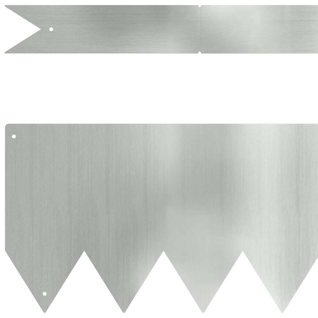 VidaXL Gazonranden 30 pcs Zilver 100 x 0.5 x 15 cm