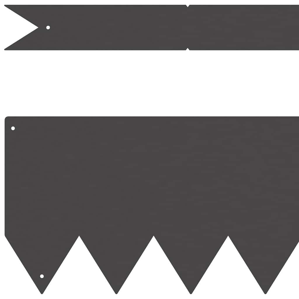 VidaXL Gazonranden 30 pcs Zwart 100 x 0.5 x 15 cm Staal