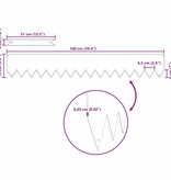 VidaXL Gazonranden 30 pcs Zwart 100 x 0.5 x 15 cm Staal