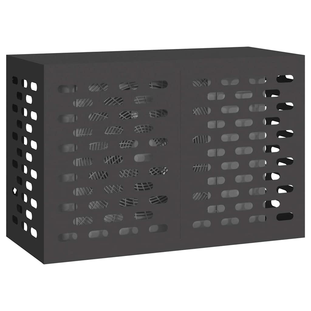 VidaXL Airconditioner hoes Zwart 90 x 40 x 60 cm Staal