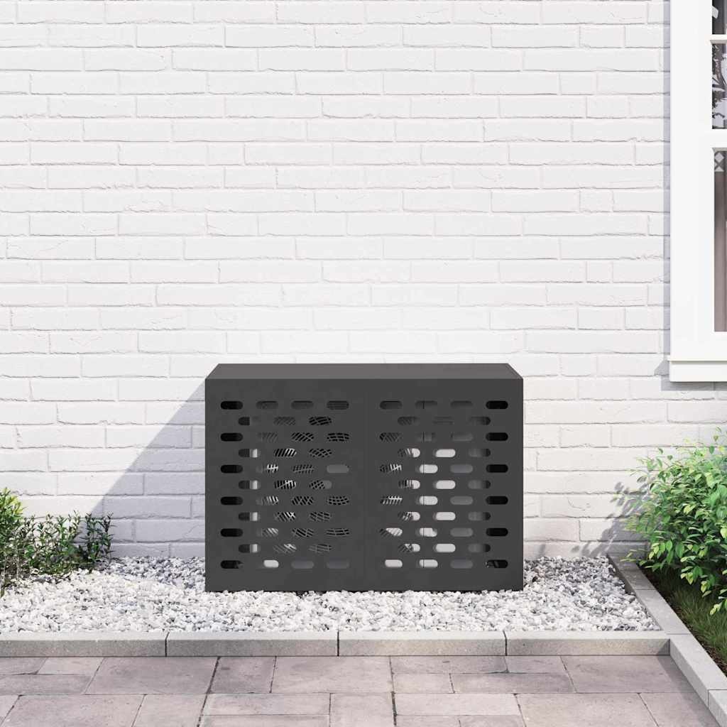 VidaXL Airconditioner hoes Zwart 90 x 40 x 60 cm Staal