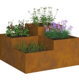 VidaXL Tuin Bloempot Roestig 80 x 80 x 48 cm Cortenstaal