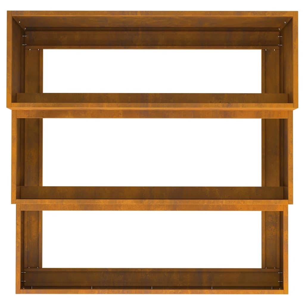 VidaXL Tuin Bloempot Roestig 90 x 90 x 35 cm Cortenstaal