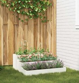 VidaXL Tuin Bloempot Wit 90 x 90 x 35 cm Staal