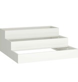 VidaXL Tuin Bloempot Wit 90 x 90 x 35 cm Staal