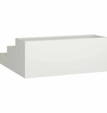 VidaXL Tuin Bloempot Wit 90 x 90 x 35 cm Staal