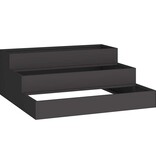 VidaXL Tuin Bloempot Zwart 90 x 90 x 35 cm Staal