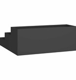 VidaXL Tuin Bloempot Zwart 90 x 90 x 35 cm Staal