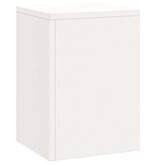 VidaXL Plantenkasten 3 pcs Wit 24 x 24 x 75 cm Staal